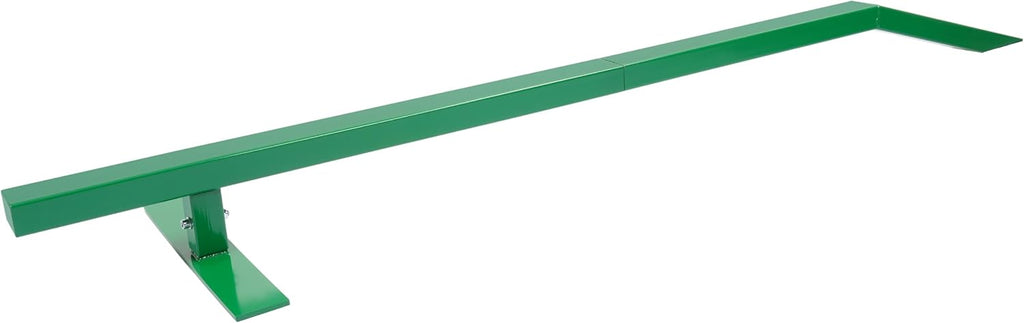 ALMULOO 85In Flat Skate Rail with Bump - Portable Heavy-Duty Steel Grinding