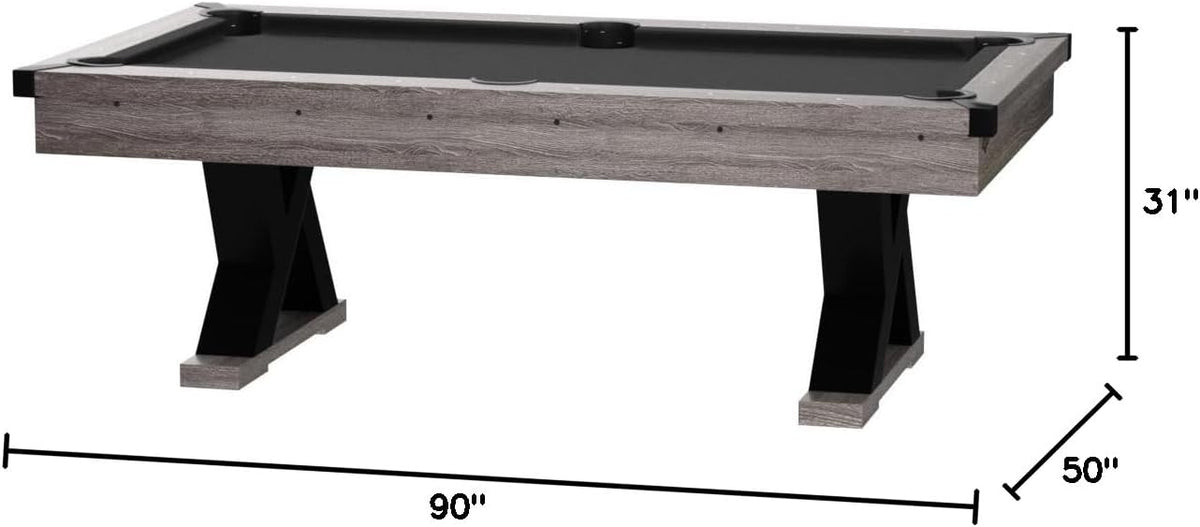 American Legend Billiard Table with Rustic Wood Finish