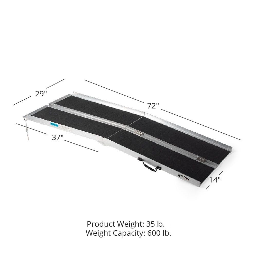 10' Wheelchair Scooter Ramp for Entryway, Home Access, Titan Ramps