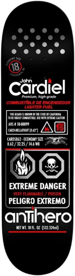 Anti Hero Skateboard Deck Cardiel Fueld Up 8.62" x 32.25"