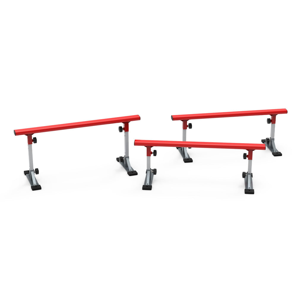FreshPark Professional Solid Grind Rail - Height Adjustability: 13" - 19" H - Portable, Extendable, Durable Skatepark