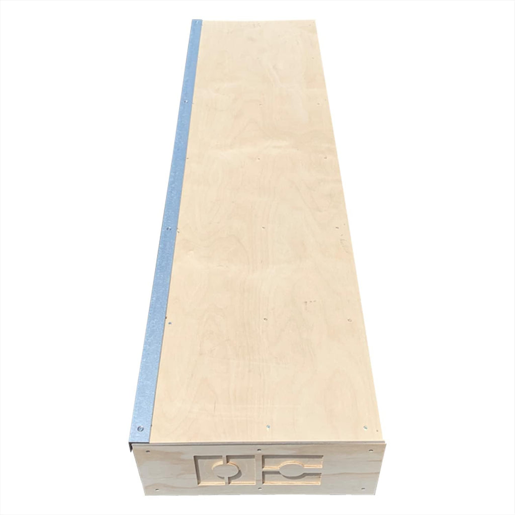 OC Ramps 6ft Grind Box - Durable Skate Boxes for Grinding - Wood Skateboarding Obstacle with Metal Rail - Great for Bikes, Scooters, Snowboarding and Inline Skates as Well