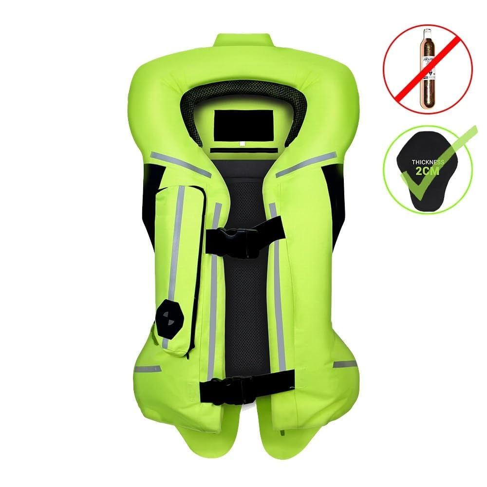 Upgraded Motorcycle Airbag Protective Vest,Inflatable Equestrian Vest with Reflective for Motocross ATV UTV