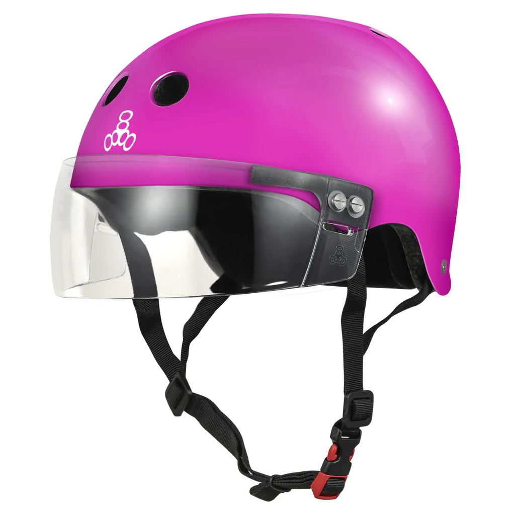 Triple Eight The Certified Sweatsaver Helmet with Visor for Roller Derby, Skateboarding and BMX