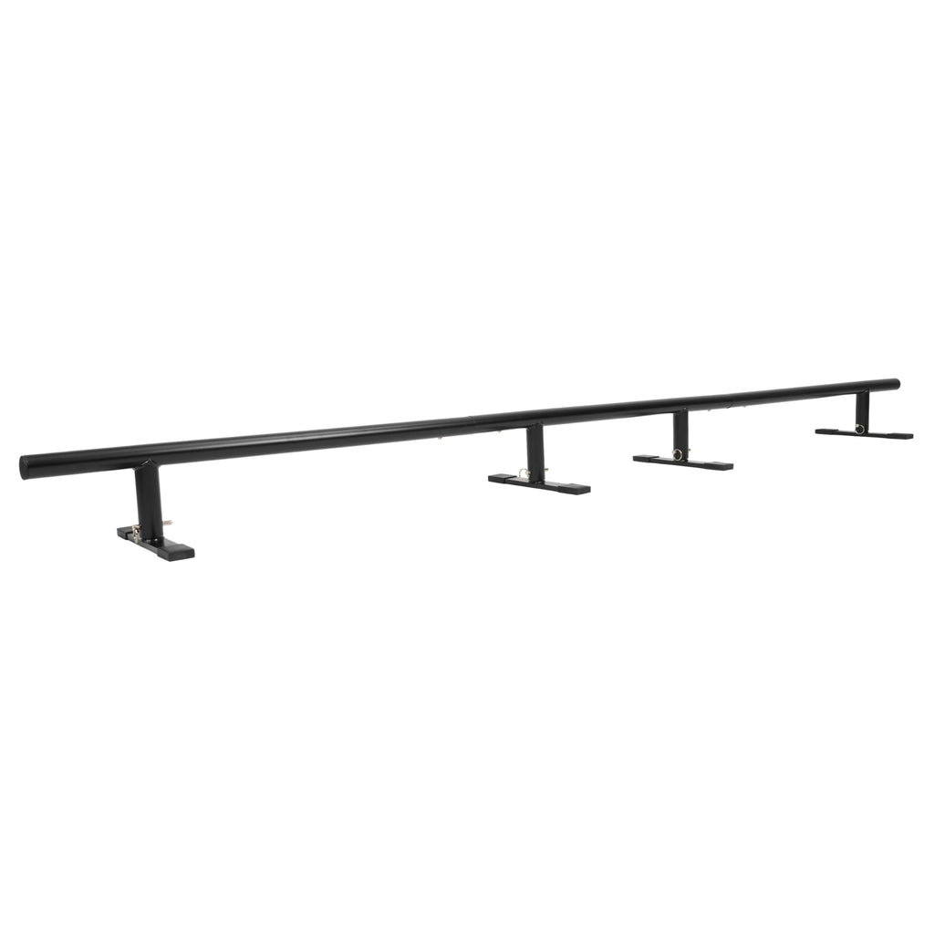 98.8â Round Bar Skate Rail Portable Skateboard Grind Rail Adjustable Height Skate Park Grind Rails for Skateboard, Scooter, Snowboard and Inline Skates Detachable Ramps Rails Steel