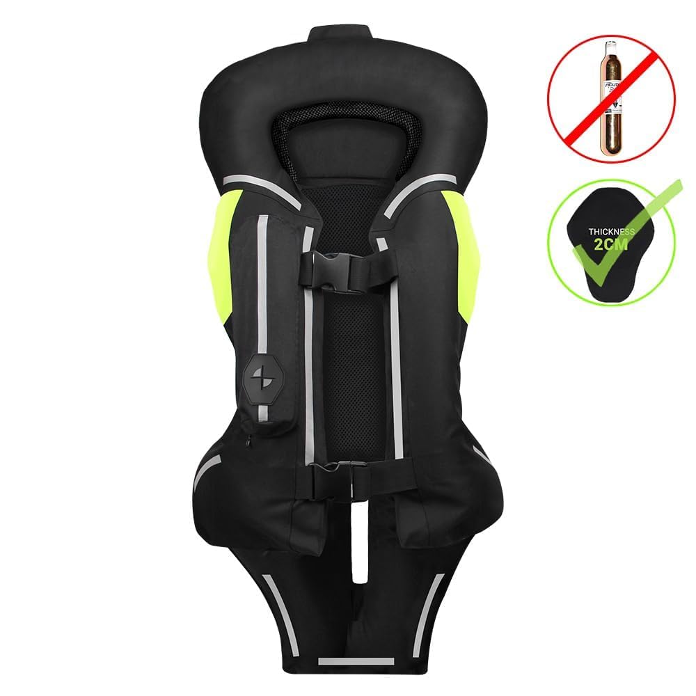 Upgraded Motorcycle Airbag Protective Vest,Inflatable Equestrian Vest with Reflective for Motocross ATV UTV