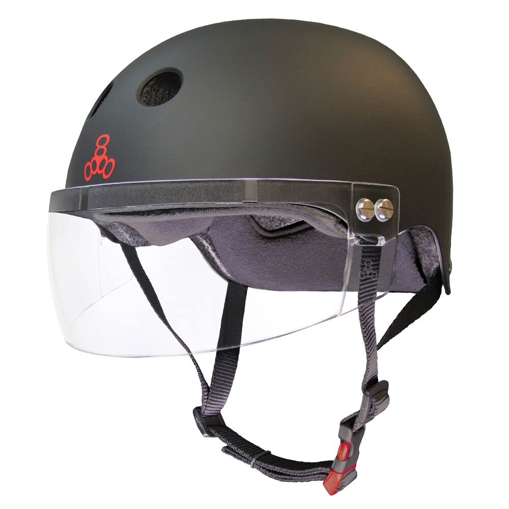 Triple Eight The Certified Sweatsaver Helmet with Visor for Roller Derby, Skateboarding and BMX