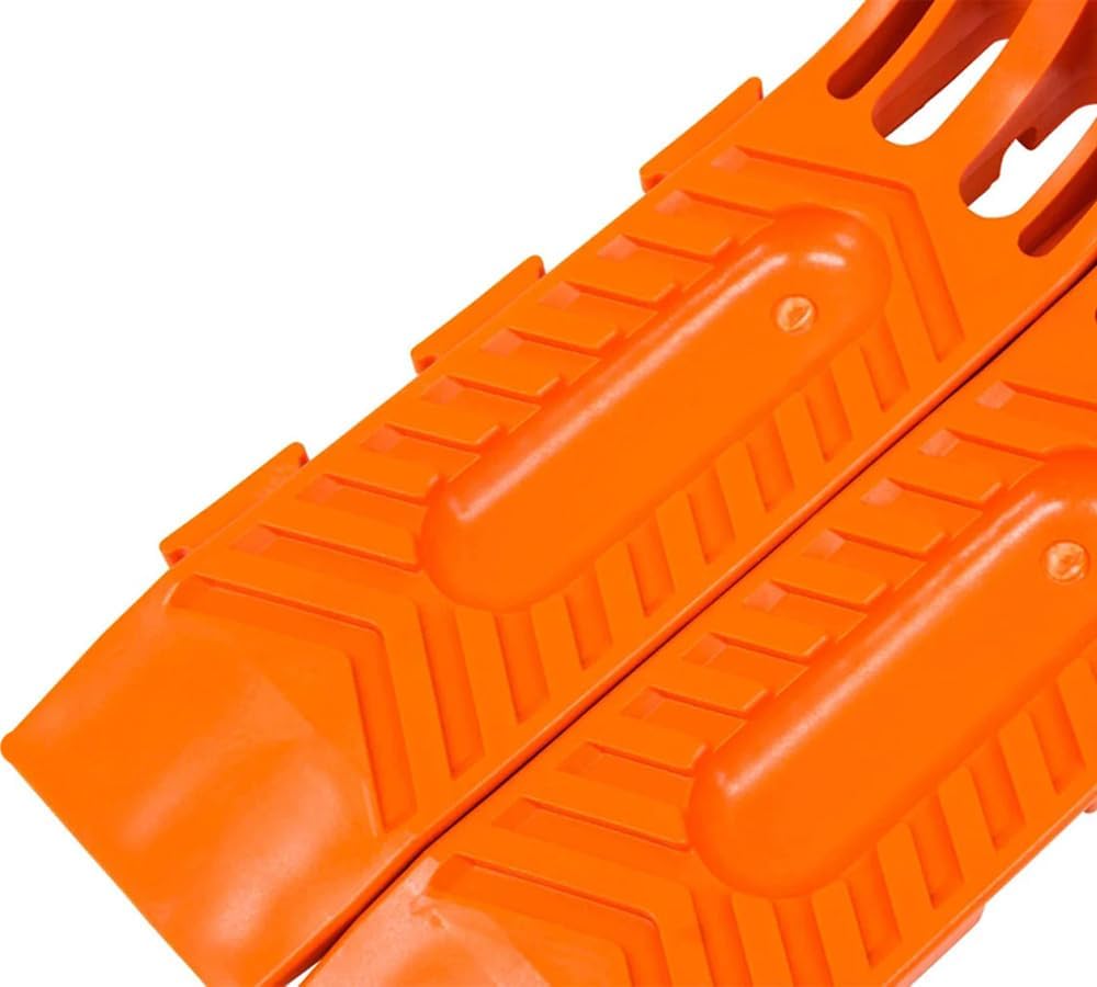 Mytee Products Interlocking Tire Skates for Tow Truck Wrecker Rollback Carrier Safety Orange (4pc Set)