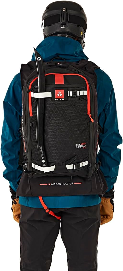 Arva REACTOR RIDE 15+ Airbag Vest for Ski Touring, Split Boarding and Snowmobiling, Backcountry Snow Safety Avalanche Airbag