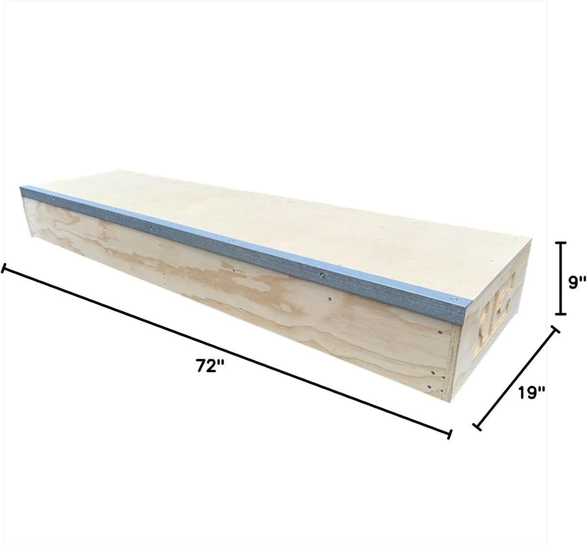 OC Ramps 6ft Grind Box - Durable Skate Boxes for Grinding - Wood Skateboarding Obstacle with Metal Rail - Great for Bikes, Scooters, Snowboarding and Inline Skates as Well