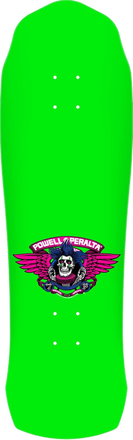 Powell Peralta Chris Hiett Skull 7-Ply Skateboard Deck, Green, 9.5" x 31.13"