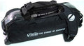 Vise Clear Top 3 Ball Tote Roller Bowling Bag with Shoe Bag- Black