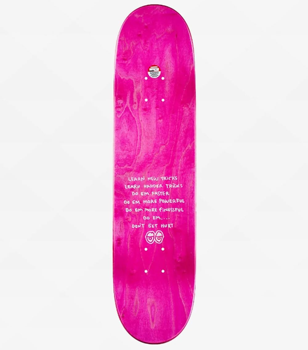 Krooked Skateboard Deck Brad Cromer Kat Pink 8.38" x 32.25"