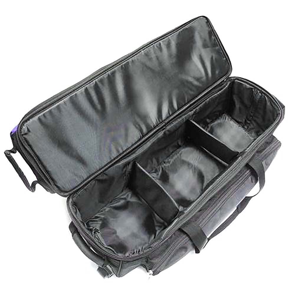 Pyramid Path Triple Tote Roller Plus Bowling Bag with Detachable Shoe Bag (Fits US Mens Size 15), Accessory and Side Pocket, Lightweight Travel Design