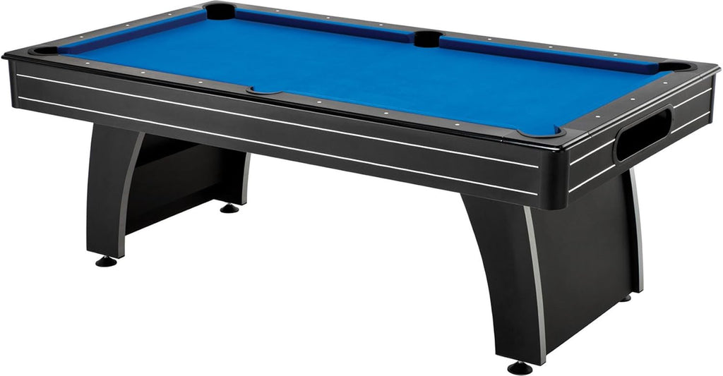 Fat Cat Tucson 7 Foot Pool Table with Automatic Ball Return, Billiard Table with Arcade Style Black Finish, 818 Bumpers, Includes Cues and Balls