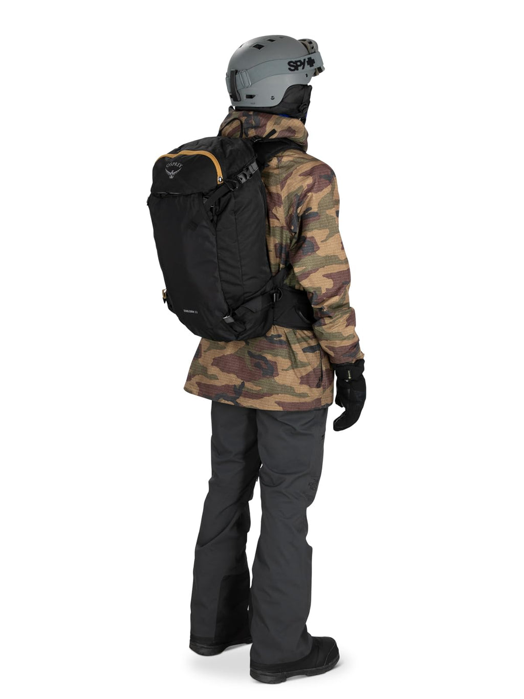 Osprey Soelden Pro 32L Men's Ski and Snowboard Backpack with E2 Airbag System, Red Mountain