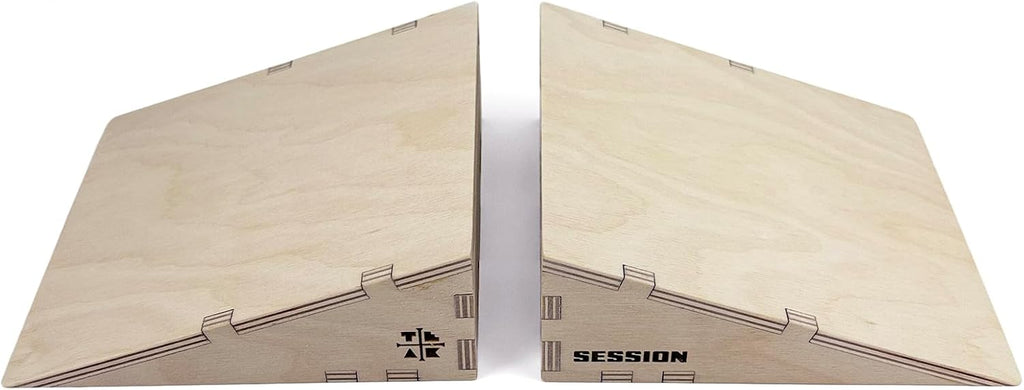 Teak Tuning x Session âThe Junctionâ Modular Wooden Fingerboard Ramp - 20 Inches Long - 2 Plain Kickers + Triple-Sided Rail/Ledge Block â Hand Made in USA - Fingerboard Obstacle