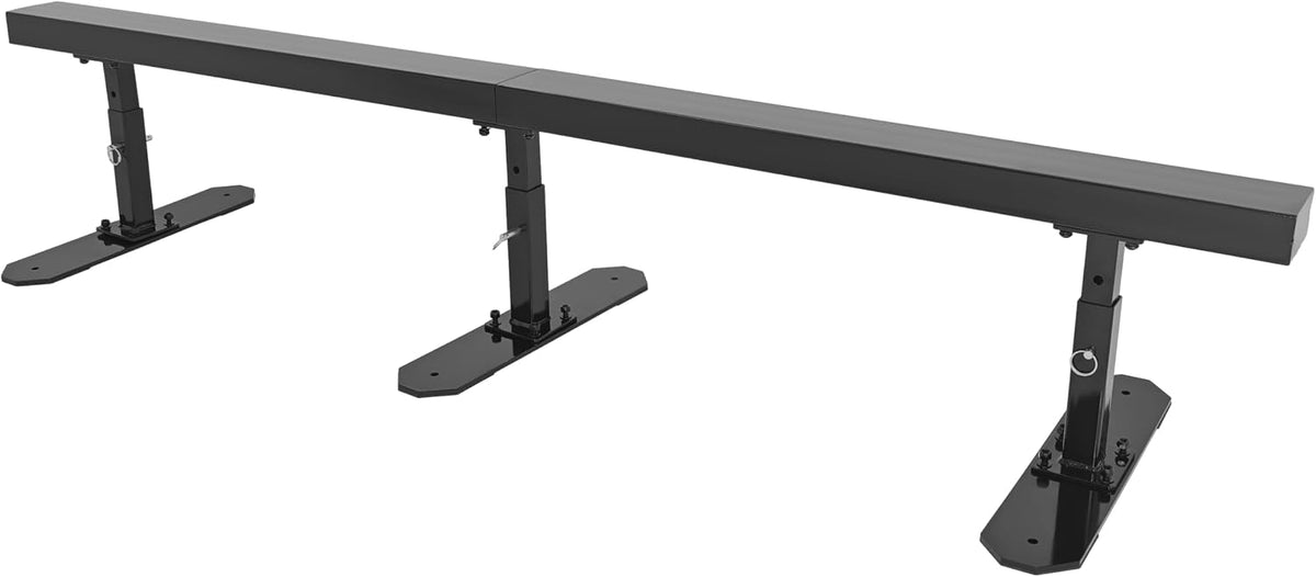 KUAFU 6ft Long Flat Bar Skate Rail, Portable Skateboard Ramp Grind Rail,