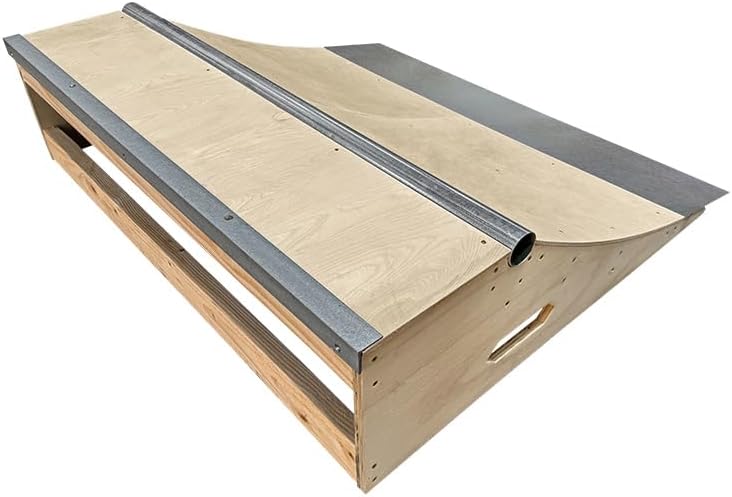 Greg Lutzka's 3 in 1 Quarter Pipe by OC Ramps - Wood Skateboard Quarter Pipe, Ledge & Launch Ramp All in One - Ultimate Skate Sessions with Endless Tricks - Great for BMX, Scooters and Inline Skaters