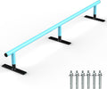 AUH Skateboard Ramp Grind Rail 71 inch, Round Skate Rail for for Scooters, Skateboards & Inline Skates, Adjustable Height, Blue