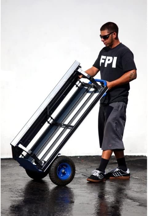 Freshpark Fun Box - Grind Box - Manual Pad (37" L x 47" W x 8" or 16" Tall) - Portable, Foldable, Adjustable Height - BMX, Scooter, and Skateboarding Ramp