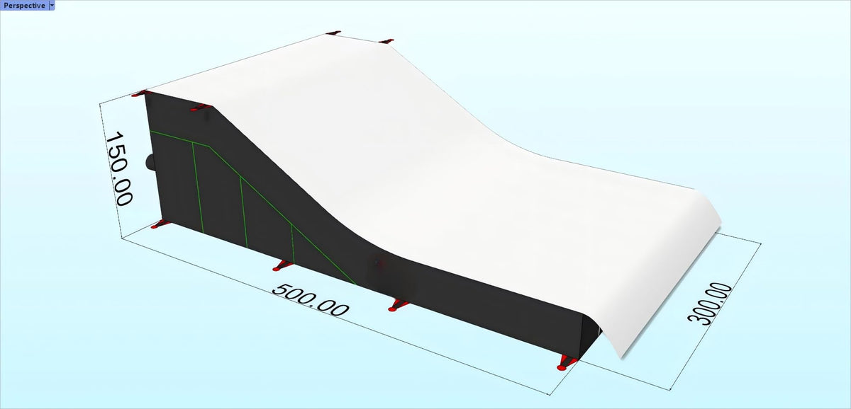Commercial Inflatable Airbag Lander - PVC BMX Jump Ramp Inflatable Airbag Landing for MTB, BMX, Action Sports, Indoor/Outdoor Use, 20x13x6ft