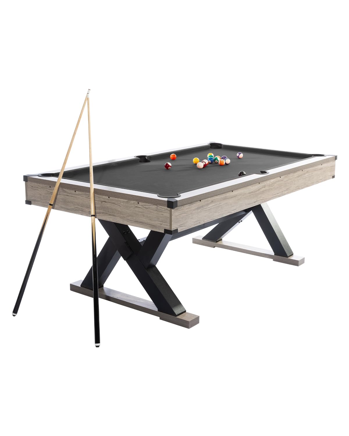 Garvee 7 FT Pool Table, Metal K-Leg Billiard Table