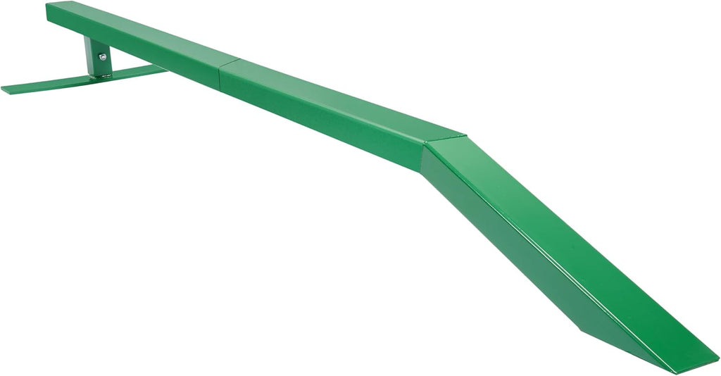 ALMULOO 85In Flat Skate Rail with Bump - Portable Heavy-Duty Steel Grinding