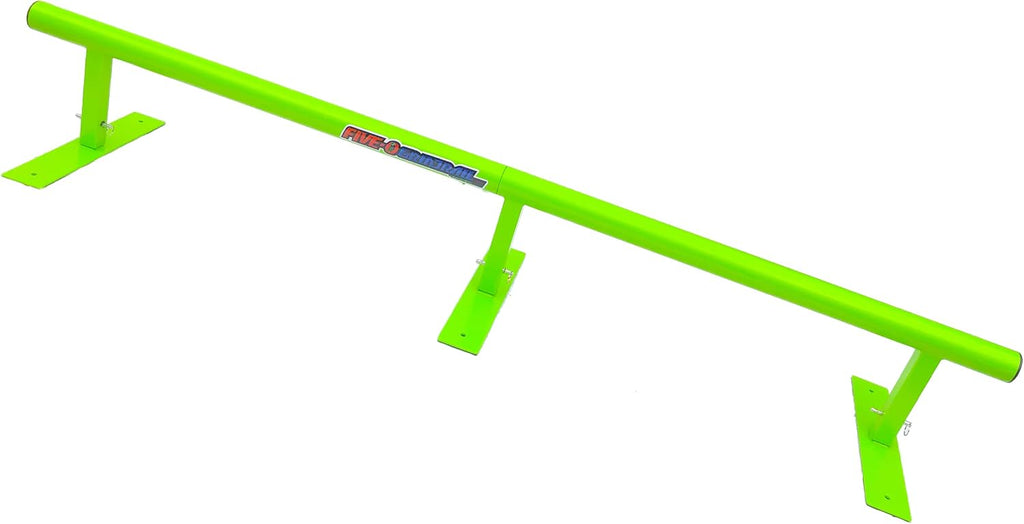 Ramptech Round Grind Rail (79" Long) - Weatherproof, Heavy-Duty Indoor and Outdoor DIY Skateboard Grindbox Kit - Portable Grindrails with Adjustable Height (11" - 15" Tall)