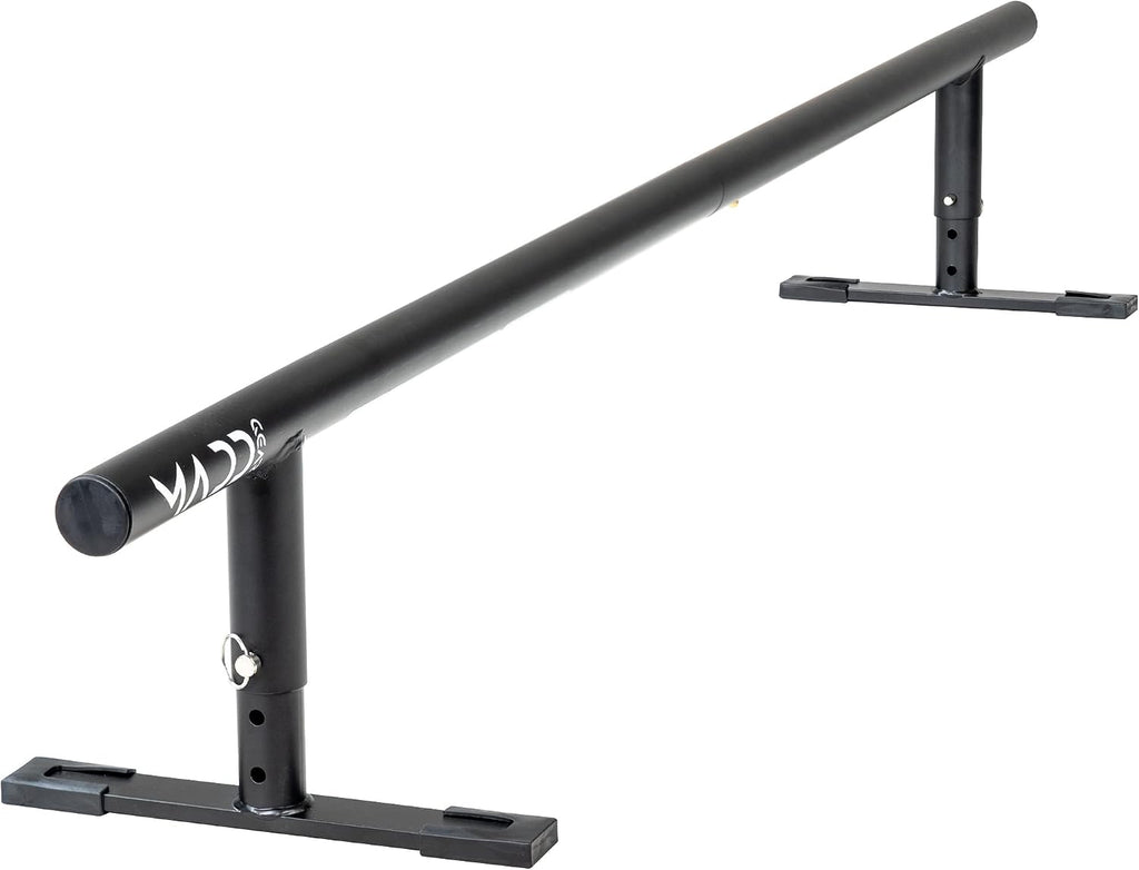 Madd Gear Round Grind Rail for Scooters, Skateboards, Inline Skates â 55" Long, 3-Step Adjustable Height â Durable Heavy-Duty Construction