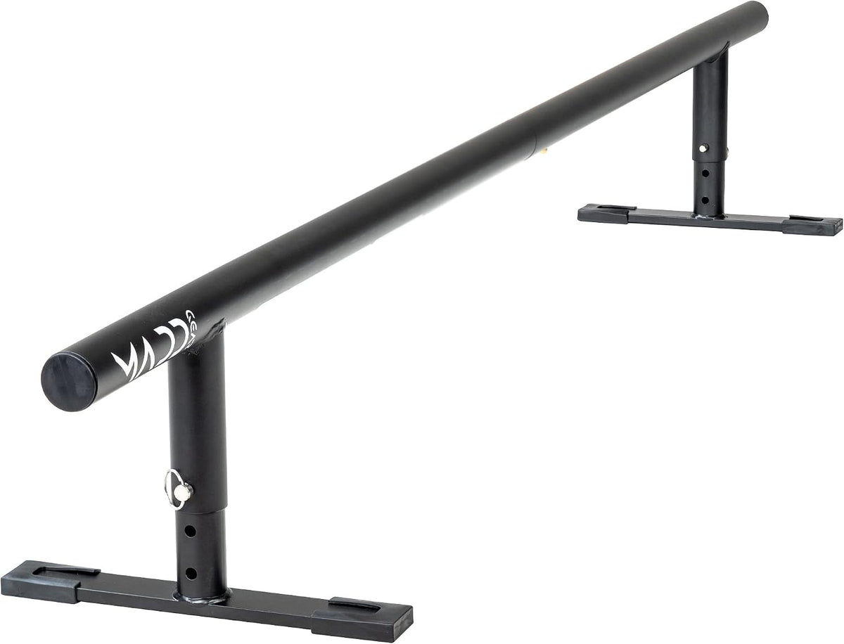 Madd Gear Round Grind Rail for Scooters, Skateboards, Inline Skates â 55" Long, 3-Step Adjustable Height â Durable Heavy-Duty Construction