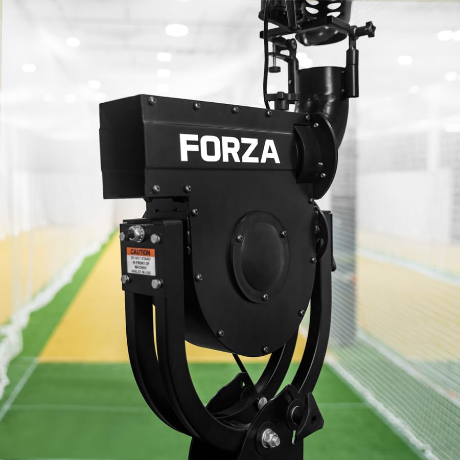 FORZA V62 Cricket Bowling Machine | Adjustable Speeds Up to 62mph, Automatic 12-Ball Feeder, Durable Construction