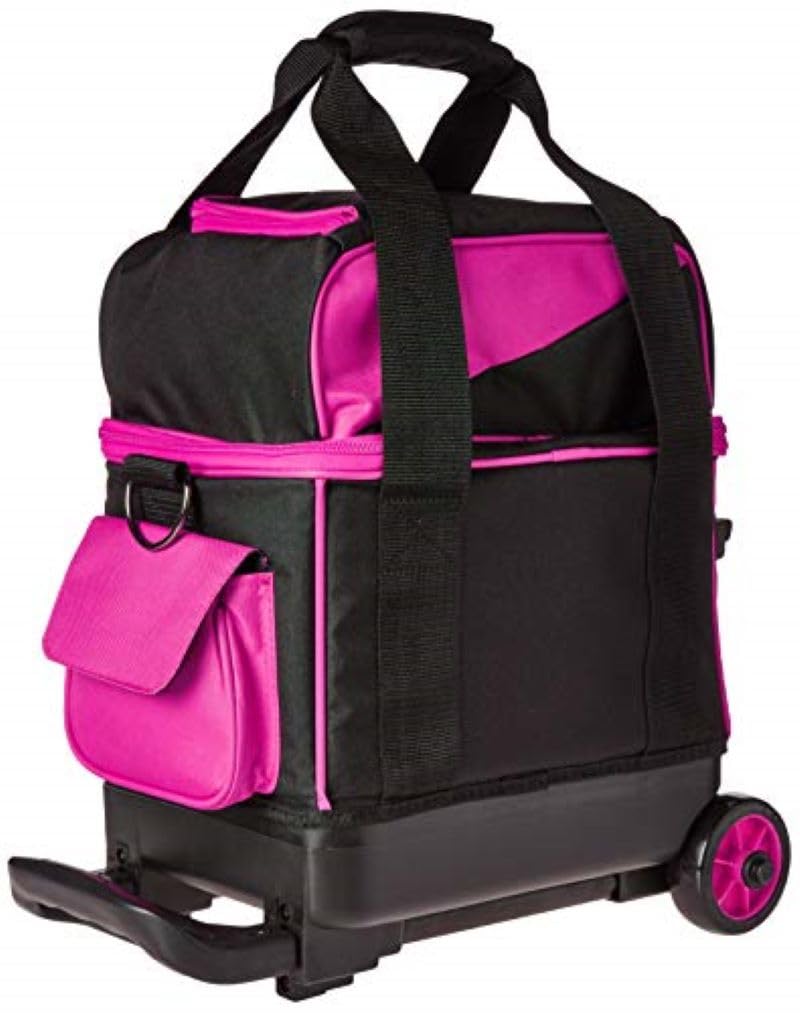 BSI Dash Roller Bowling Bag with Smooth Rolling Wheels, Padded Ball Compartment, Retractable Locking Handle, & Shoe Pocket