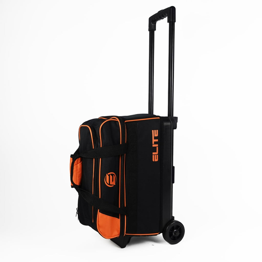ELITE Basic Bowling Bag Double (2) Ball Roller with Rolling Wheels