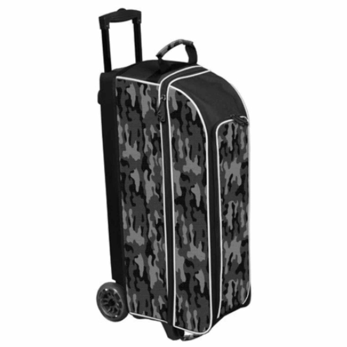 ELITE Basic Triple Roller Black Bowling Bag - 3 Ball Roller, Fits 2 Pairs of Size 15 Shoes, Air Travel-Friendly