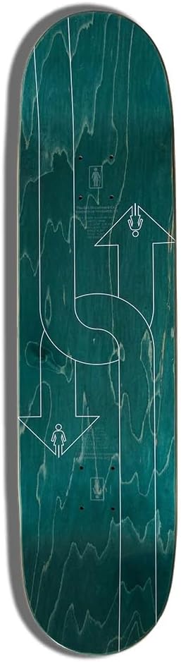 Girl Skateboard Deck Gass Dual Directional Green 8.0" x 31.88" with Grip
