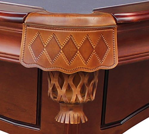Playcraft Charles River 8' Slate Pool Table w/Leather Drop Pockets - Billiard Table with Solid Hardwood & 3pc Slate System - Perfect for Game Room, Office or Dens - 25 Cloth Colors