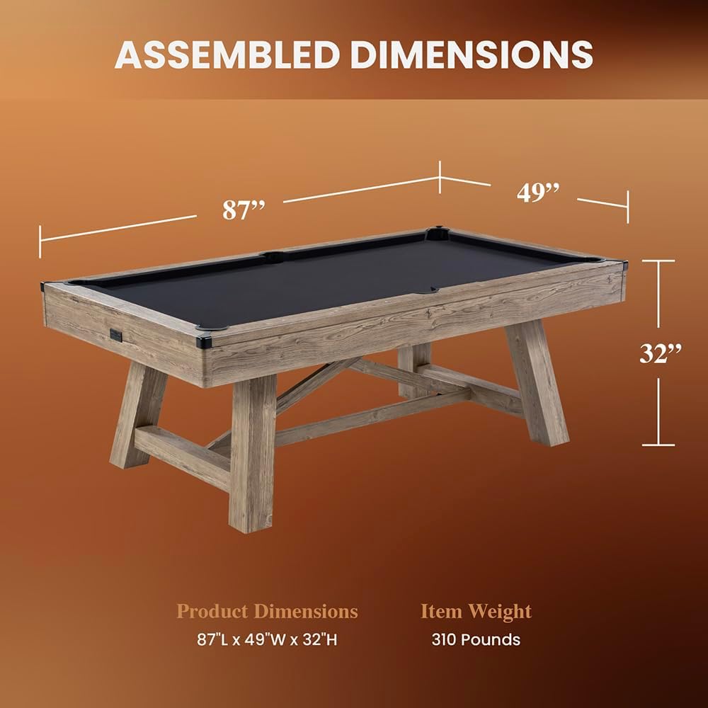 Barrington Billiards Drop Pocket Pool Table with Complete Accessory Set