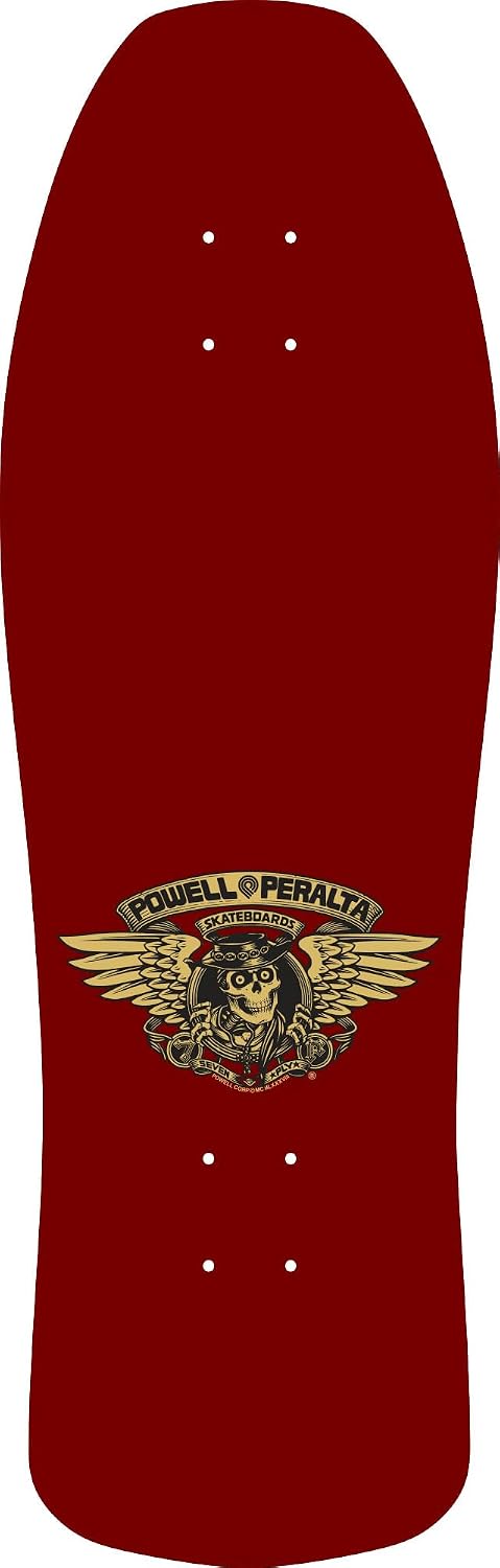 Powell Peralta Ray Underhill Cross Reissue Skateboard Deck, Burgundy/Gold Foil, 9.9" x 31.03"
