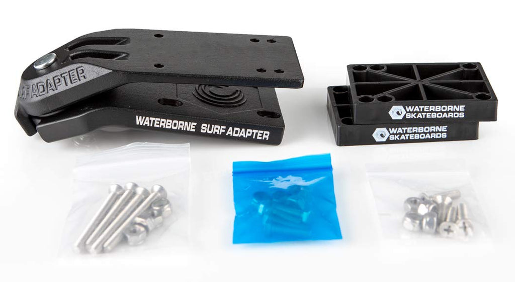 Waterborne Skateboards Surf and Rail Adapter FIN System for 3 Surfskate Trucks Modes - Surf Skate Truck Fits Any Board - Longboard Skateboard Accessories, Surf Skateboard Trucks, Surfskate Skateboard