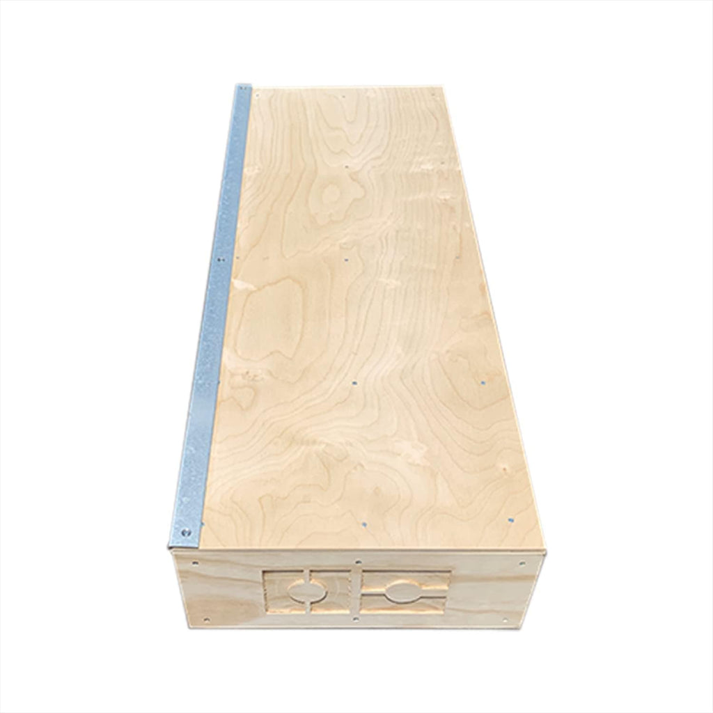 OC Ramps 4 ft Grind Box - Durable Skate Boxes for Grinding - Wood Skateboarding Obstacle with Metal Rail - Great for BMX, Scooters, Snowboarding and Inline Skaters as Well