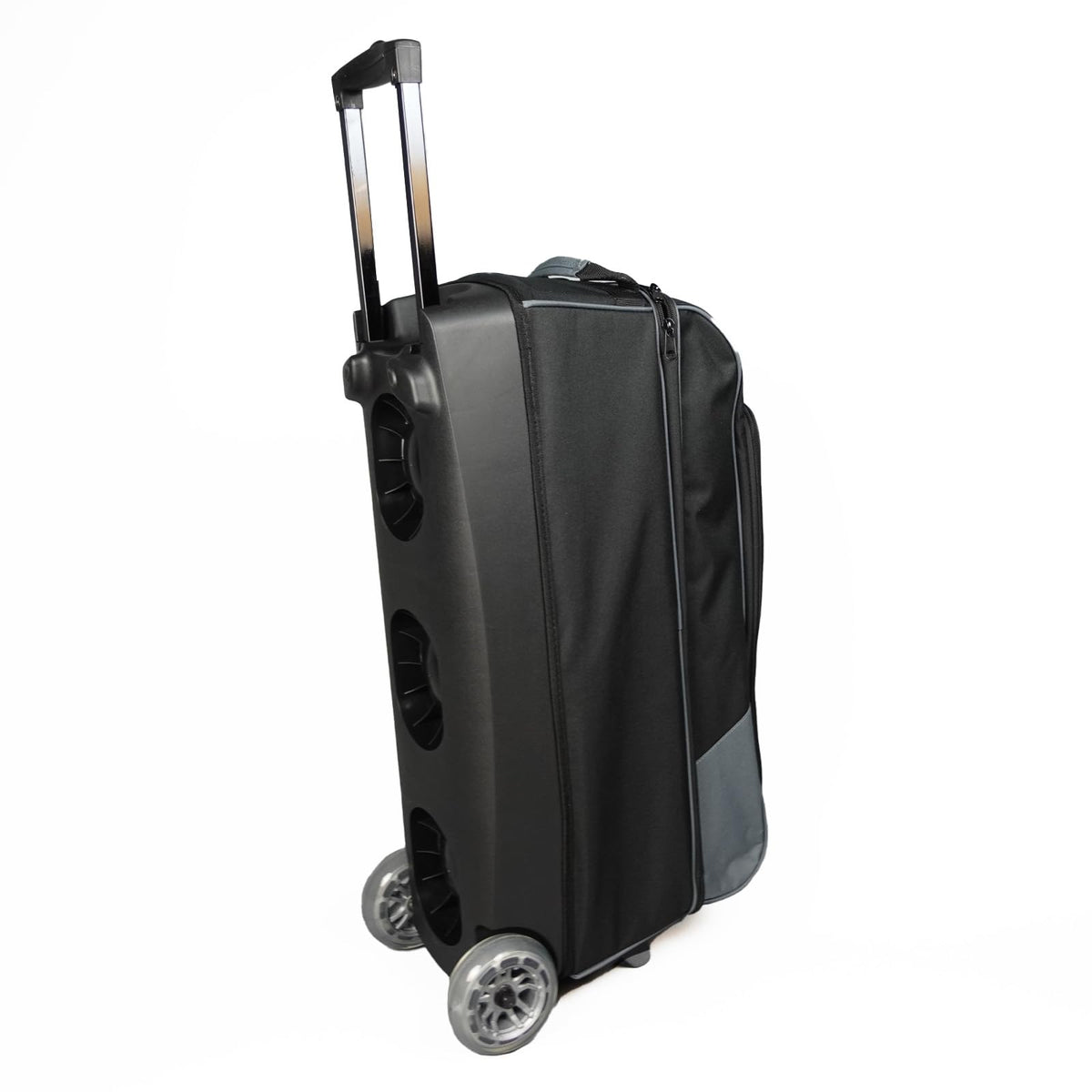 ELITE Basic Triple Roller Black Bowling Bag - 3 Ball Roller, Fits 2 Pairs of Size 15 Shoes, Air Travel-Friendly