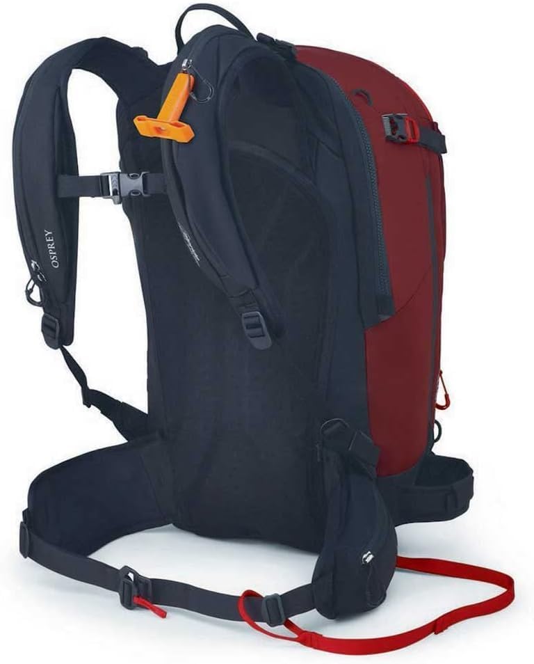 Osprey Soelden Pro 32L Men's Ski and Snowboard Backpack with E2 Airbag System, Red Mountain