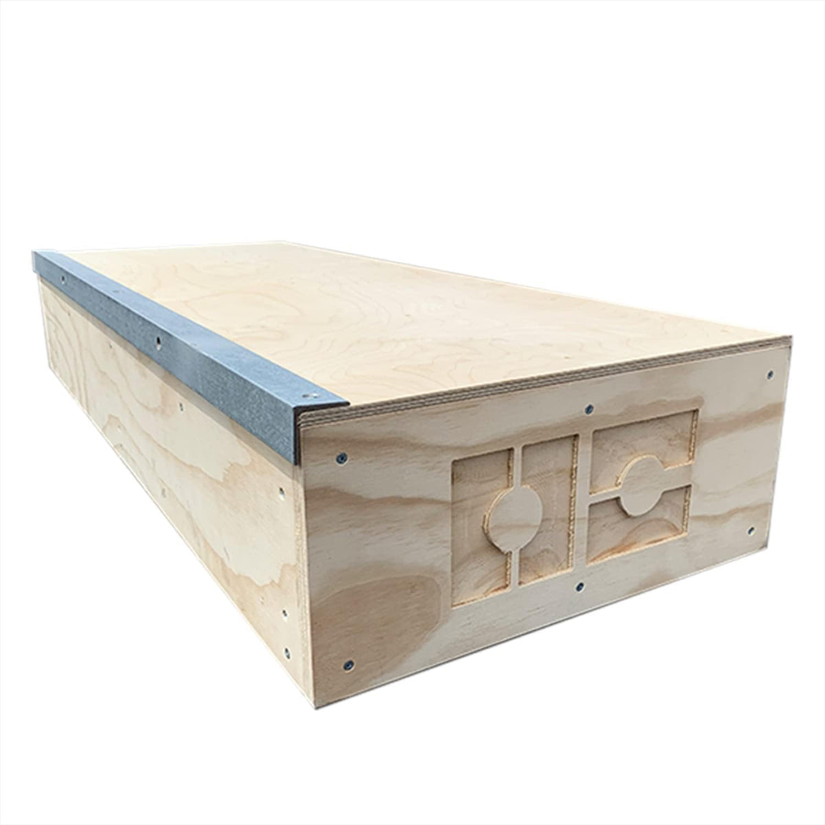 OC Ramps 4 ft Grind Box - Durable Skate Boxes for Grinding - Wood Skateboarding Obstacle with Metal Rail - Great for BMX, Scooters, Snowboarding and Inline Skaters as Well