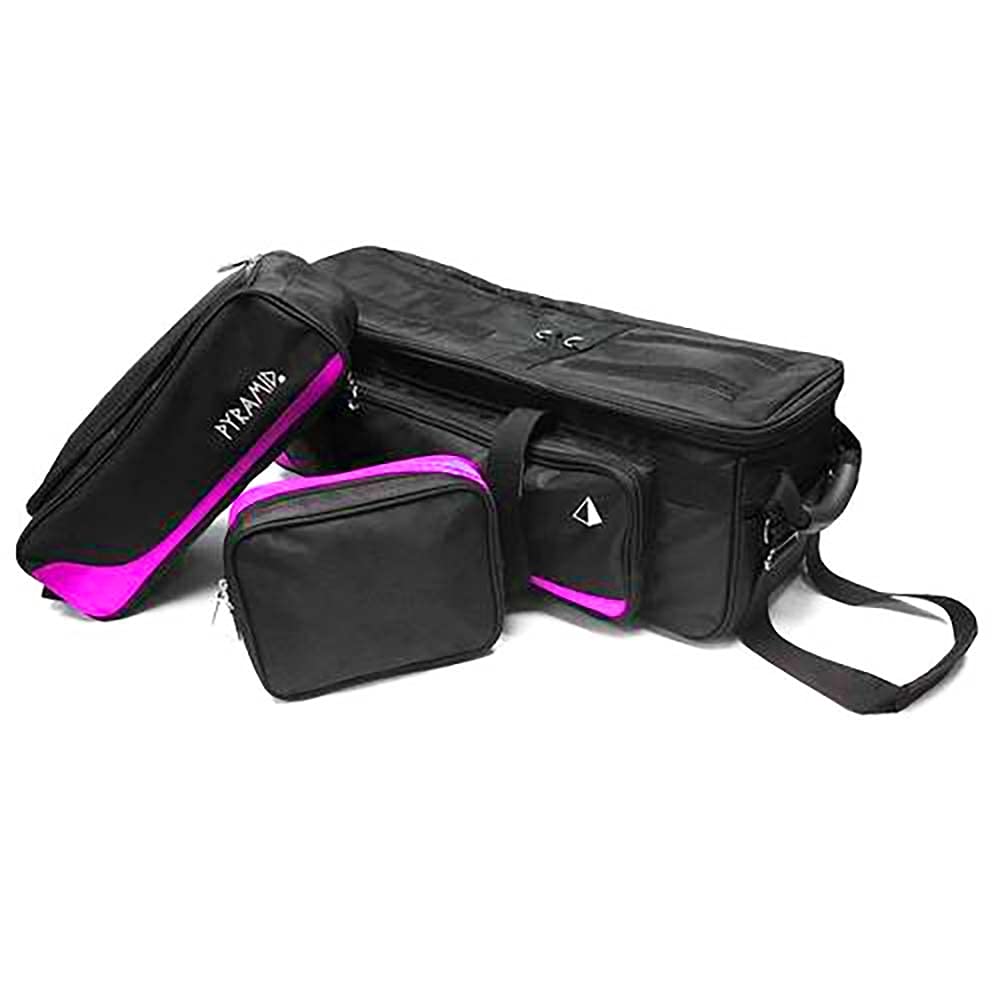 Pyramid Path Triple Tote Roller Plus Bowling Bag with Detachable Shoe Bag (Fits US Mens Size 15), Accessory and Side Pocket, Lightweight Travel Design