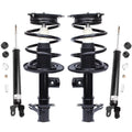 Detroit Axle - Struts Shock Absorbers for 2007-2013 Nissan Altima Complete 2 Front Struts w/Coil Spring 2 Rear Shock Absorbers 2008 2009 2010 2011 Replacement Quick Install Ready Struts Assembly