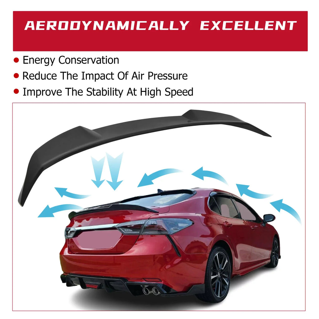 Kojem Rear Trunk Spoiler Lid Wing for 2018-2021 Toyota Camry SE XSE LE XLE M4 Style 19 20 Glossy Black
