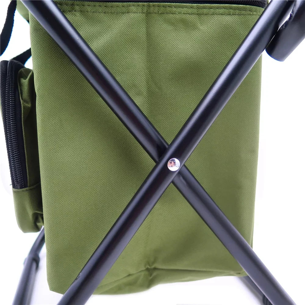 HTTMT- New Multi-use Backpack Chair Stool with Cooler Bag Hiking Fishing Camping Picnic