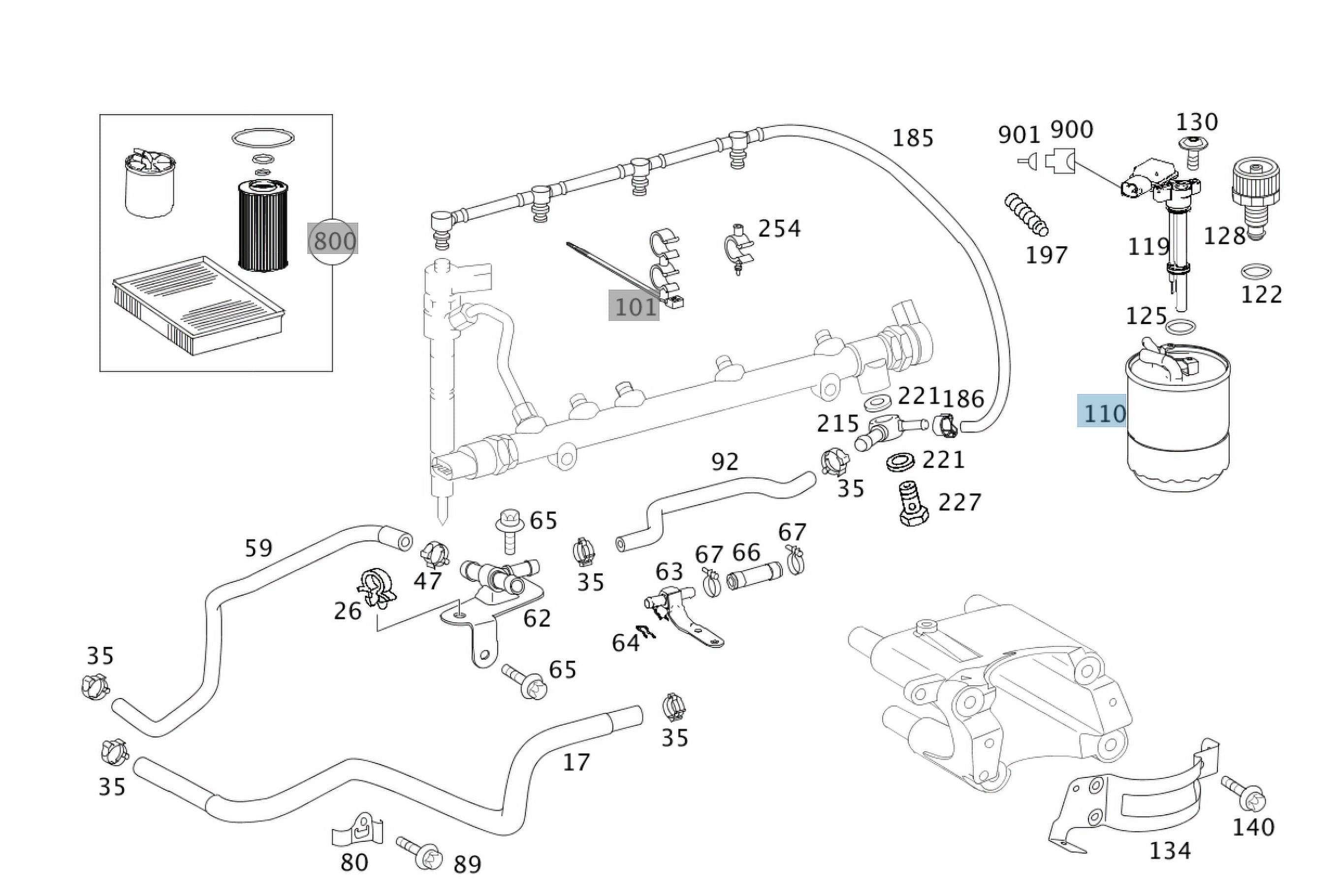 New Genuine Mercedes-Benz Sprinter Fuel Filter 6420920101 OEM
