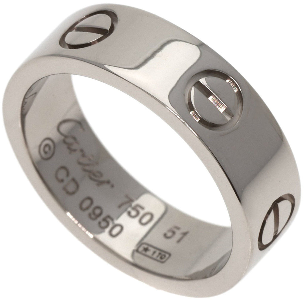 Pre-Owned Cartier Love Ring #51 Ring, 18K White Gold, Women's, CARTIER (Good)